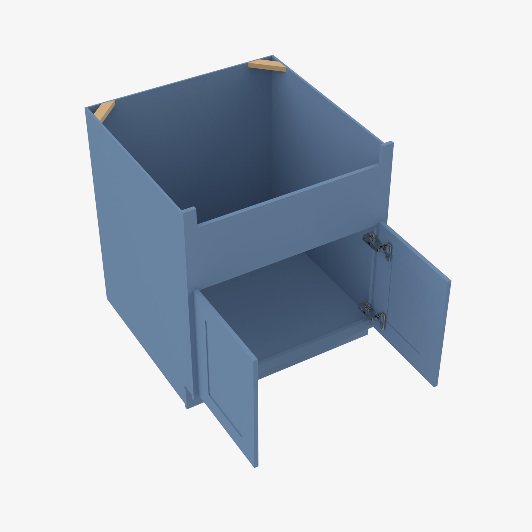 AX-FSB30B Double Door 30 Inch Farmhouse Sink Base Cabinet | Xterra Blue Shaker - image 1