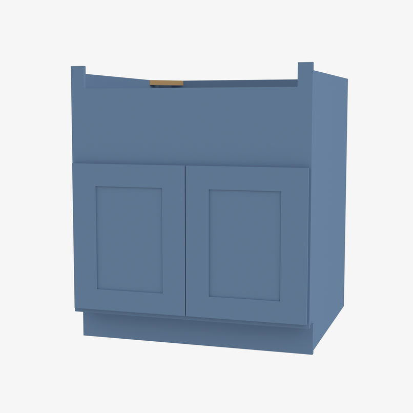 AX-FSB33B 33 Inch Farmhouse Sink Base Cabinet | Xterra Blue Shaker - image 4