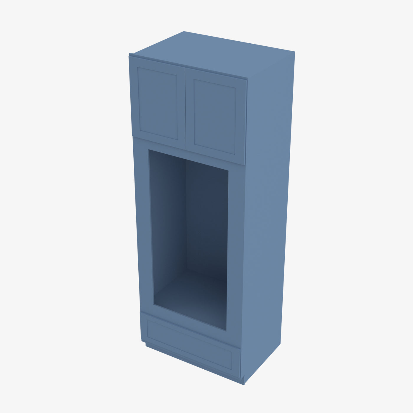 AX-OM3390B Double Door 33 Inch Tall Double Oven / Oven Microwave Cabinet | Xterra Blue Shaker