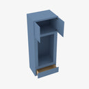 AX-OM3396B Double Door 33 Inch Tall Double Oven / Oven Microwave Cabinet | Xterra Blue Shaker - image 4