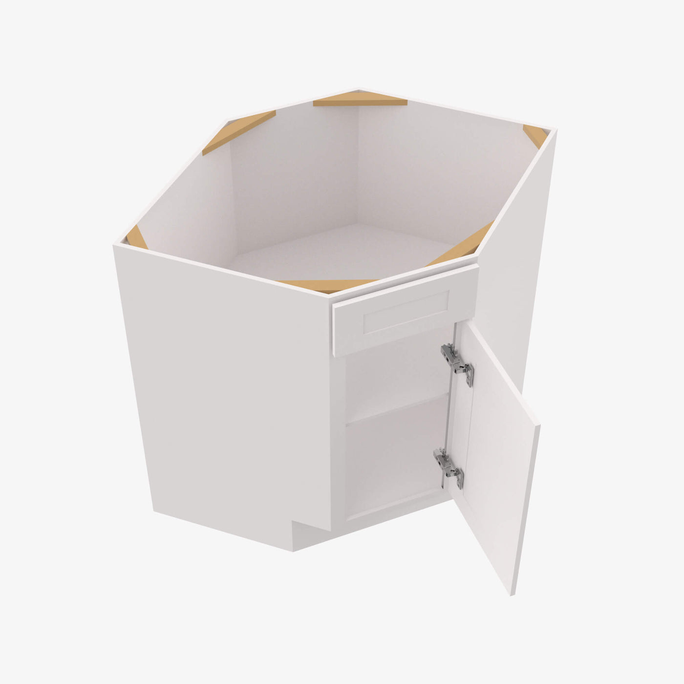 Forevermark Cabinetry AZ-BDCF36 Single Door Cabinets 36 Inch Base Diagonal Corner Sink & Cabinets Cabinet | Forevermark Champagne Maple Shaker