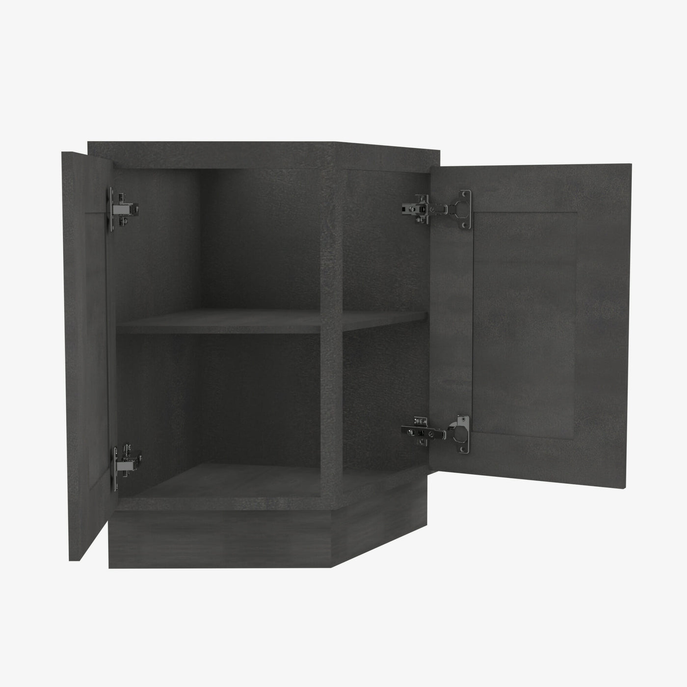 Forevermark AA-AB24 24 Inch Base Angle Base Cabinets Cabinet | Blaze Black Shaker