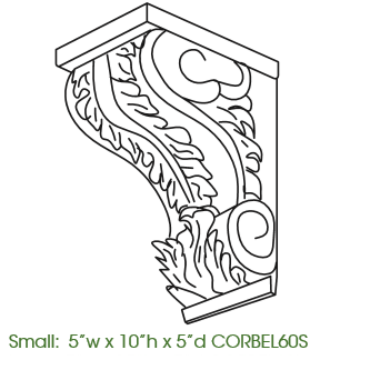 GW-CORBEL60S Decorative Small Corbel | TSG Forevermark Gramercy White - image 3