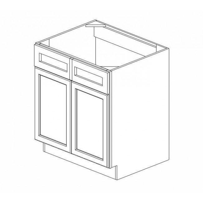 AA-SB30B Double Door 30 Inch Sink Base Cabinet | Blaze Black Shaker - image 5