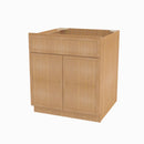 PH-S2421B-34-1/2 Double Door 24 Inch Sink Base Vanity with Drawers | Petit OAK - image 4