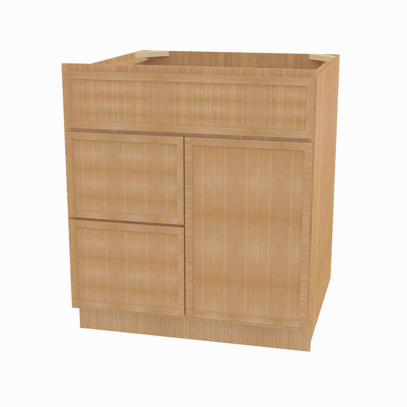PH-S3021DL-34-1/2 Single Door Cabinets 30 Inch Combo Vanity with Left Drawer | Petit OAK - image 7
