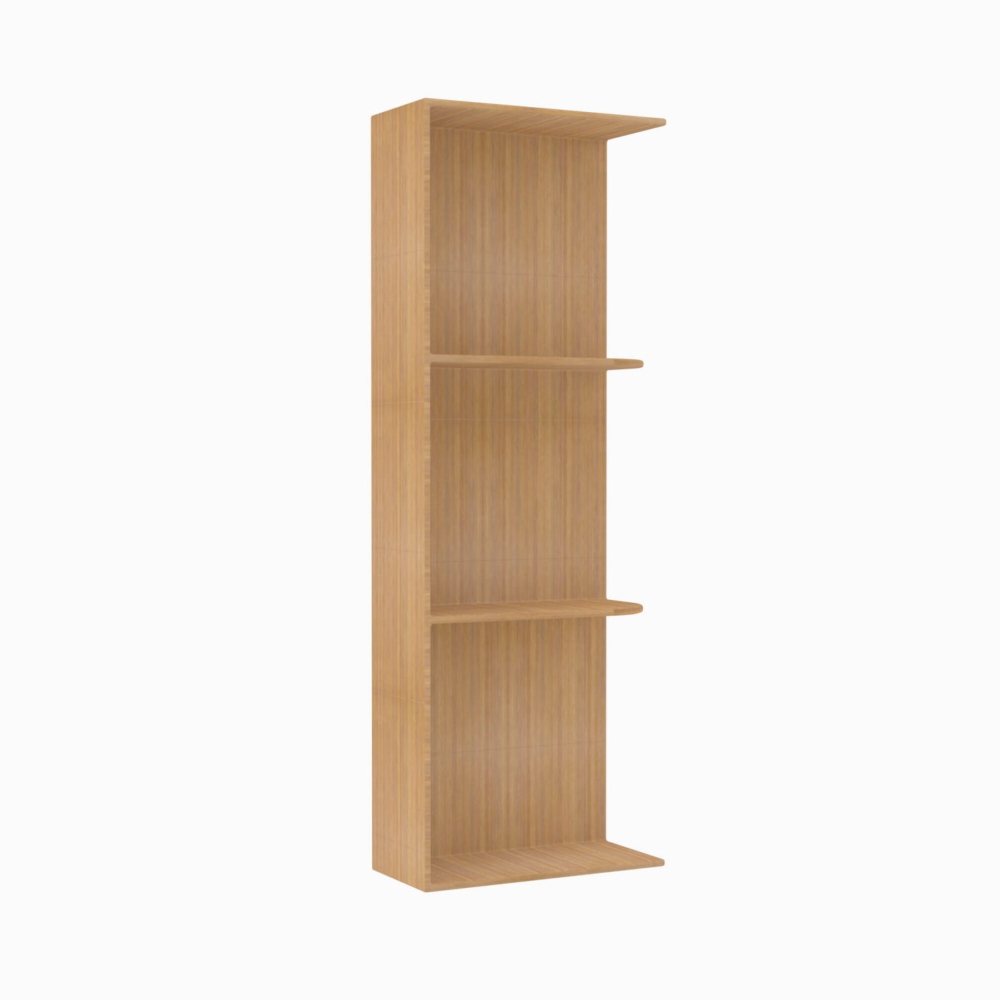 PH-WES530 Wall End Shelf with Open Shelves | TSG Forevermark Petit OAK