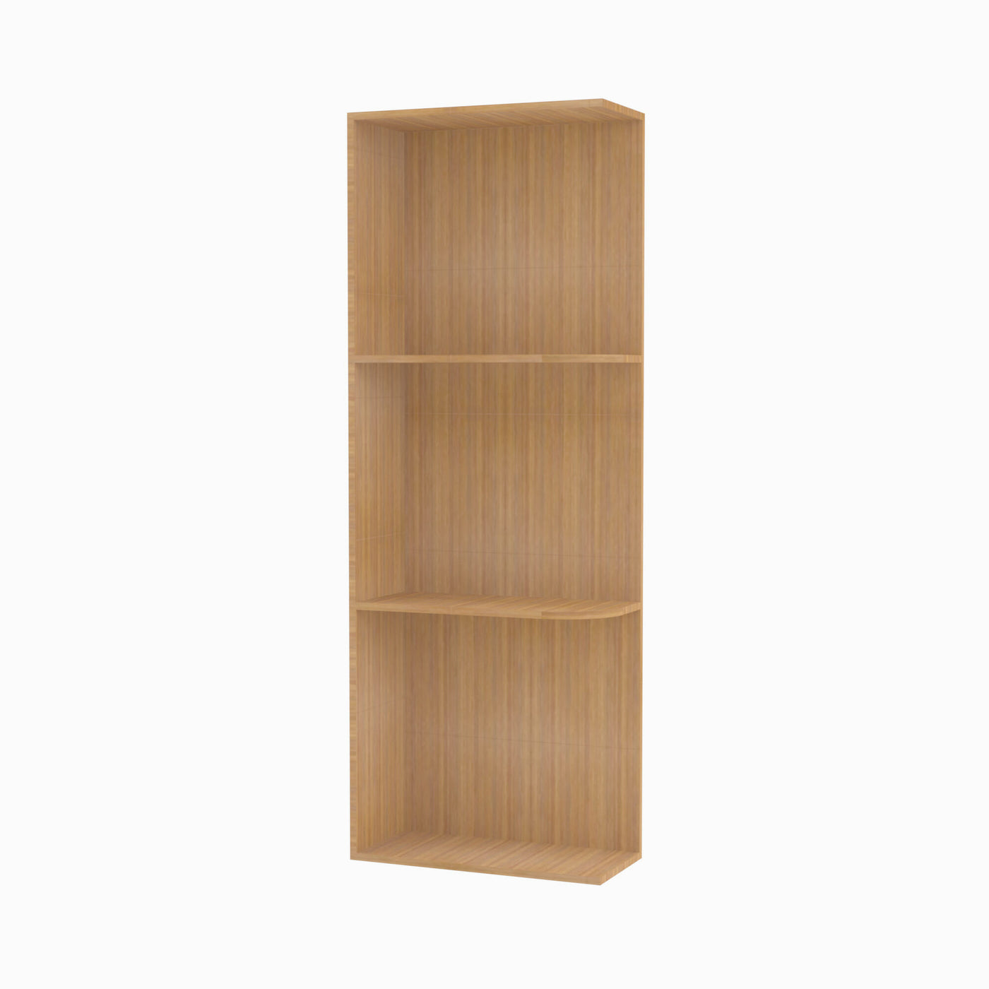PH-WES542 Wall End Shelf with Open Shelves | TSG Forevermark Petit OAK