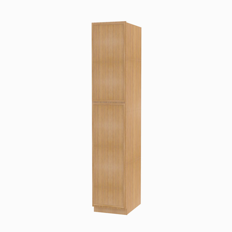 PH-WP1884 Double Door 18 Inch Tall Wall Pantry Cabinet | Petit OAK - image 2