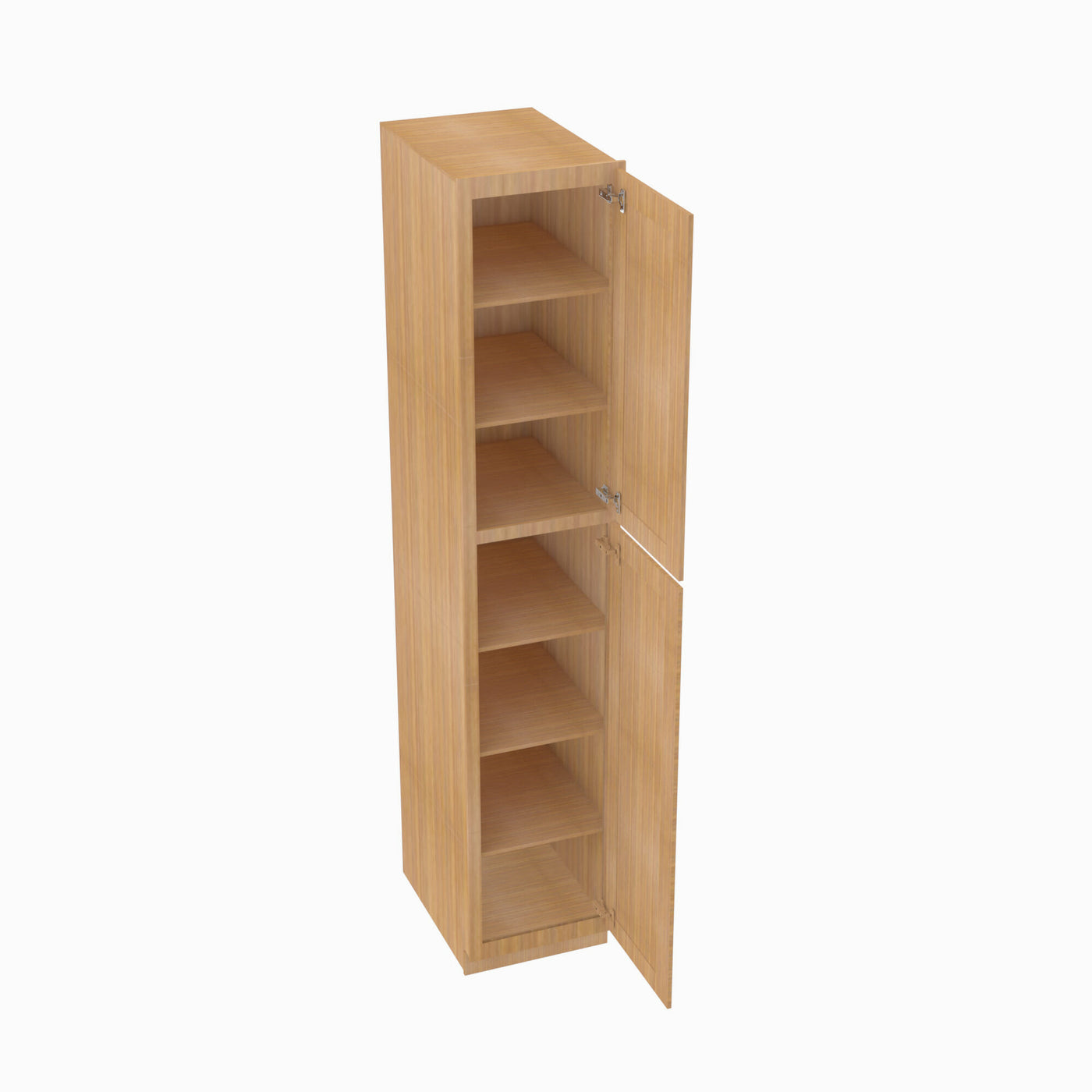 PH-WP1584 Double Door 15 Inch Tall Wall Pantry Cabinet | Petit OAK