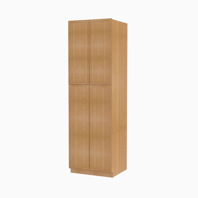 PH-WP2484B Four Door 24 Inch Tall Wall Pantry Cabinet with Butt Doors | Petit OAK - image 8