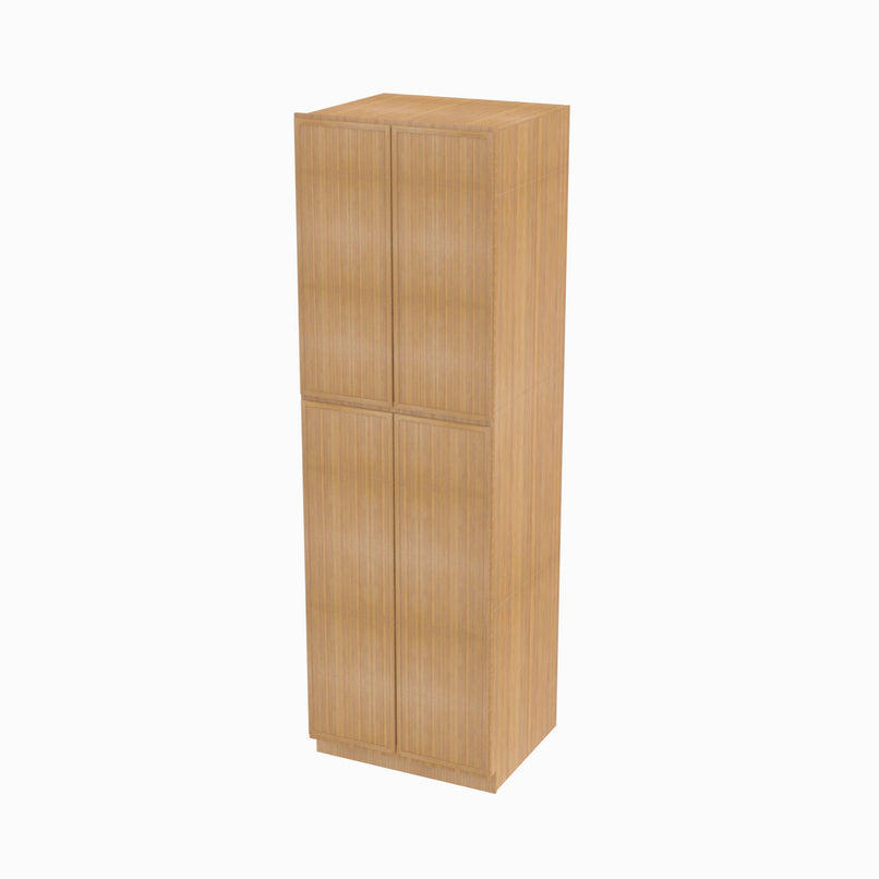 PH-WP2496B Four Door 24 Inch Tall Wall Pantry Cabinet with Butt Doors | Petit OAK - image 8