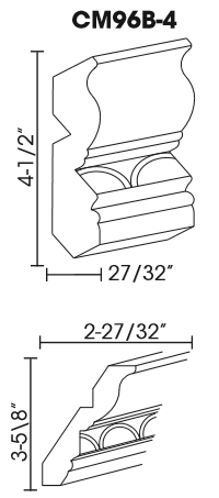 SL-CM96B-4 Crown Molding with Egg and Dart Detail | TSG Forevermark Signature Pearl - image 2