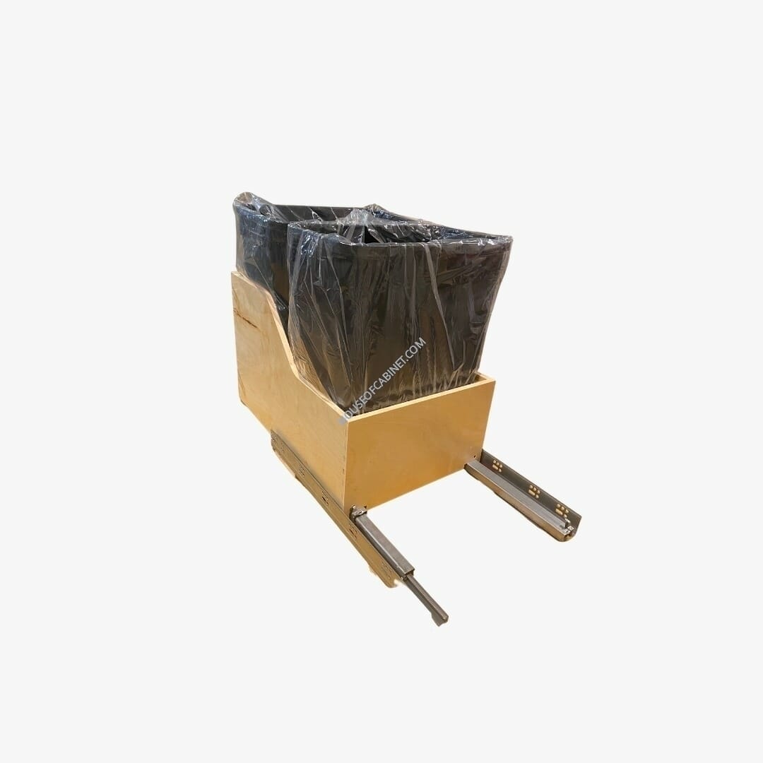PR-TCR21-2 Double Trash Can Cabinet | TSG Forevermark Petit Brown