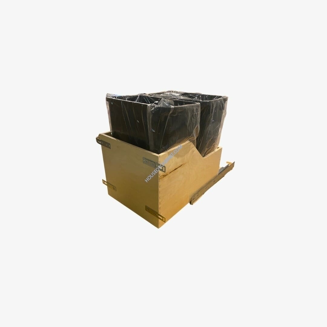 PR-TCR21-2 Double Trash Can Cabinet | TSG Forevermark Petit Brown - image 4