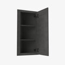 AA-AW36 Single Door Cabinets 36 Inch Wall Angle Corner Cabinet | Blaze Black Shaker - image 2