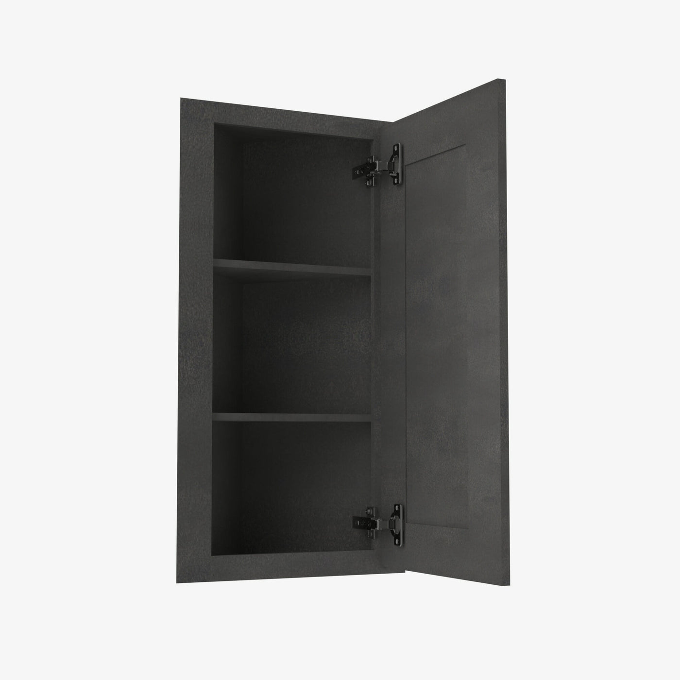 AA-AW30 Single Door Cabinets 30 Inch Wall Angle Corner Cabinet | Blaze Black Shaker