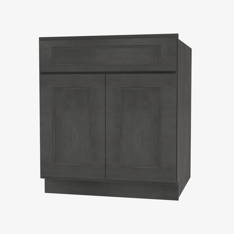 AA-B24B Double Door 24 Inch Base Cabinet | Blaze Black Shaker - image 8