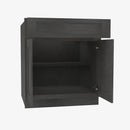 AA-B24B Double Door 24 Inch Base Cabinet | Blaze Black Shaker - image 9