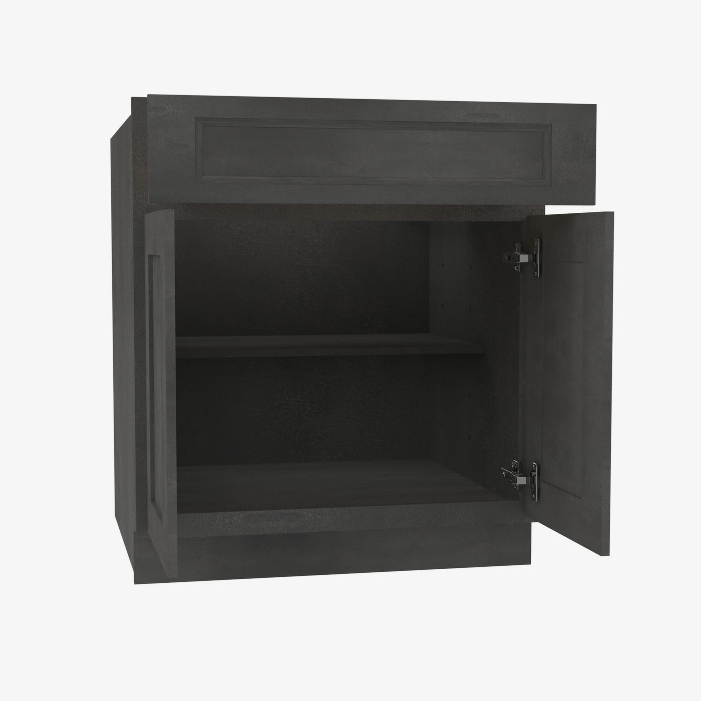 AA-B24B Double Door 24 Inch Base Cabinet | Blaze Black Shaker