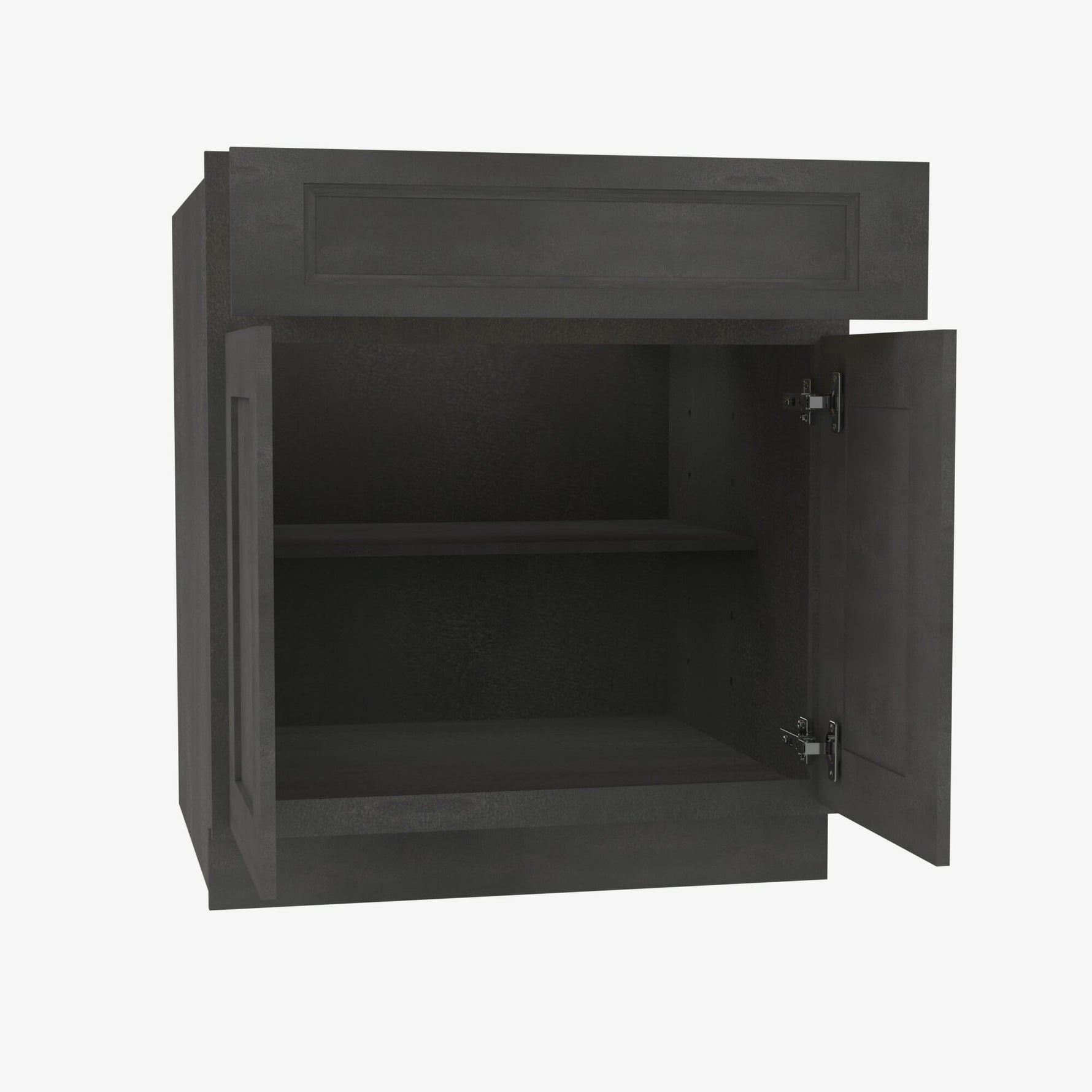 AA-B33B Double Door 33 Inch Base Cabinet | Blaze Black Shaker - image 3