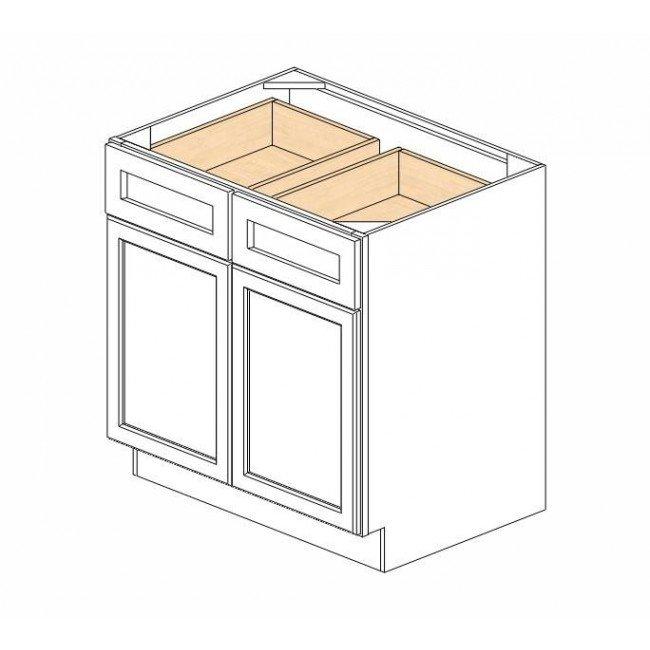 AA-B33B Double Door 33 Inch Base Cabinet | Blaze Black Shaker - image 6