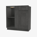 AA-BBLC39/42-36W Double Door 36 Inch Base Blind Corner Cabinets Cabinet | Blaze Black Shaker - image 7