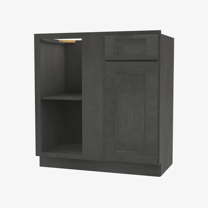 AA-BBLC39/42-36W Double Door 36 Inch Base Blind Corner Cabinets Cabinet | Blaze Black Shaker - image 2