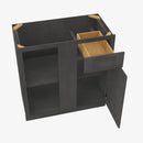 AA-BBLC39/42-36W Double Door 36 Inch Base Blind Corner Cabinets Cabinet | Blaze Black Shaker - image 4