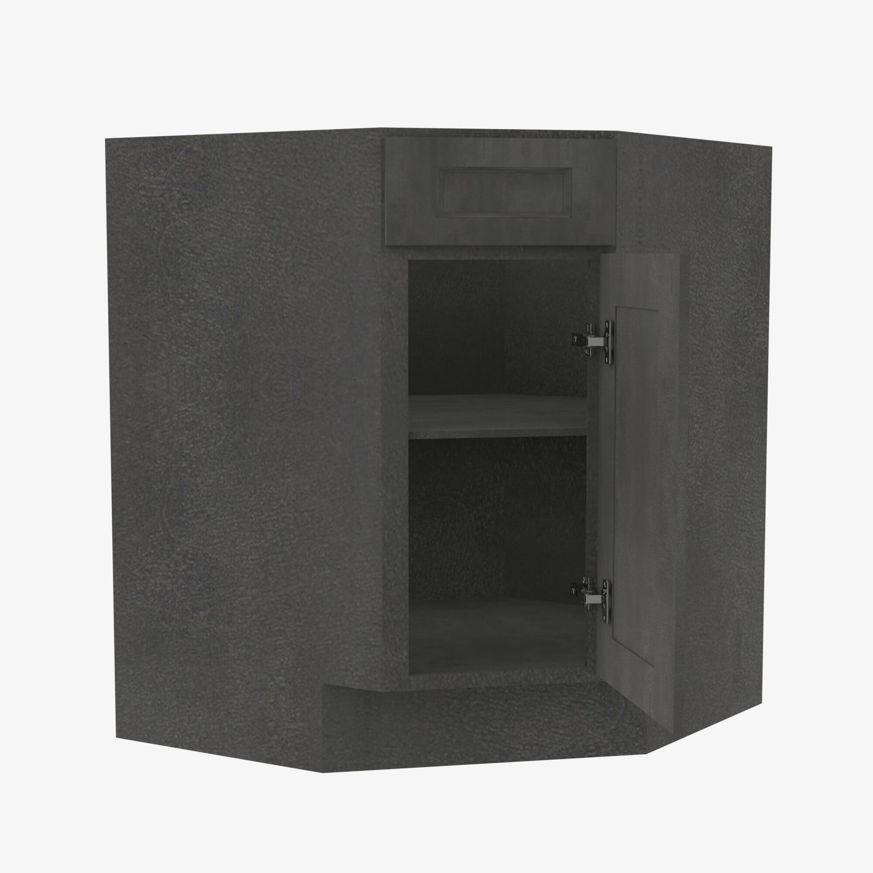 AA-BDCF36 Single Door Cabinets 36 Inch Base Diagonal Corner Sink & Cabinets Cabinet | Blaze Black Shaker - image 8