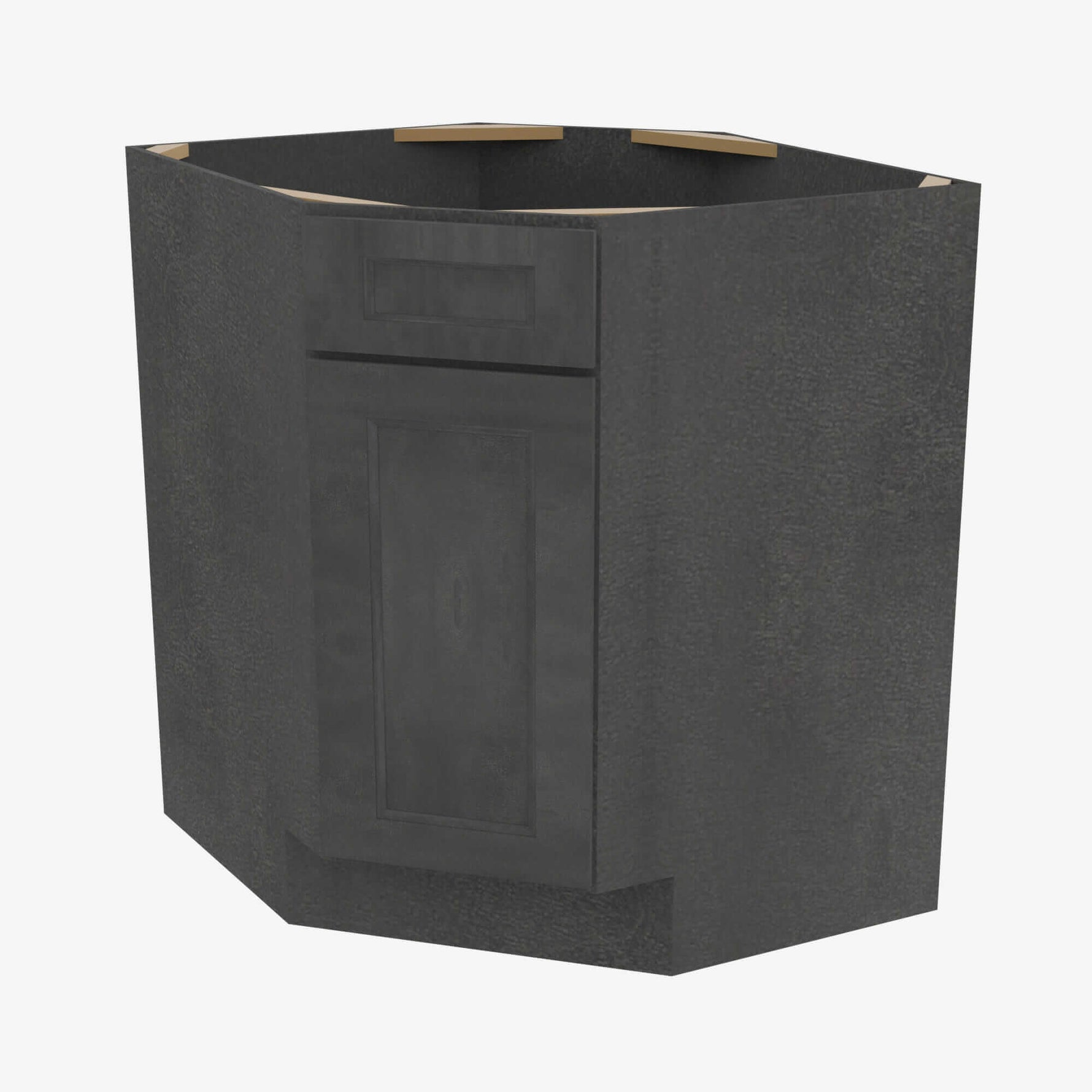 AA-BDCF36 Single Door Cabinets 36 Inch Base Diagonal Corner Sink & Cabinets Cabinet | Blaze Black Shaker - image 10
