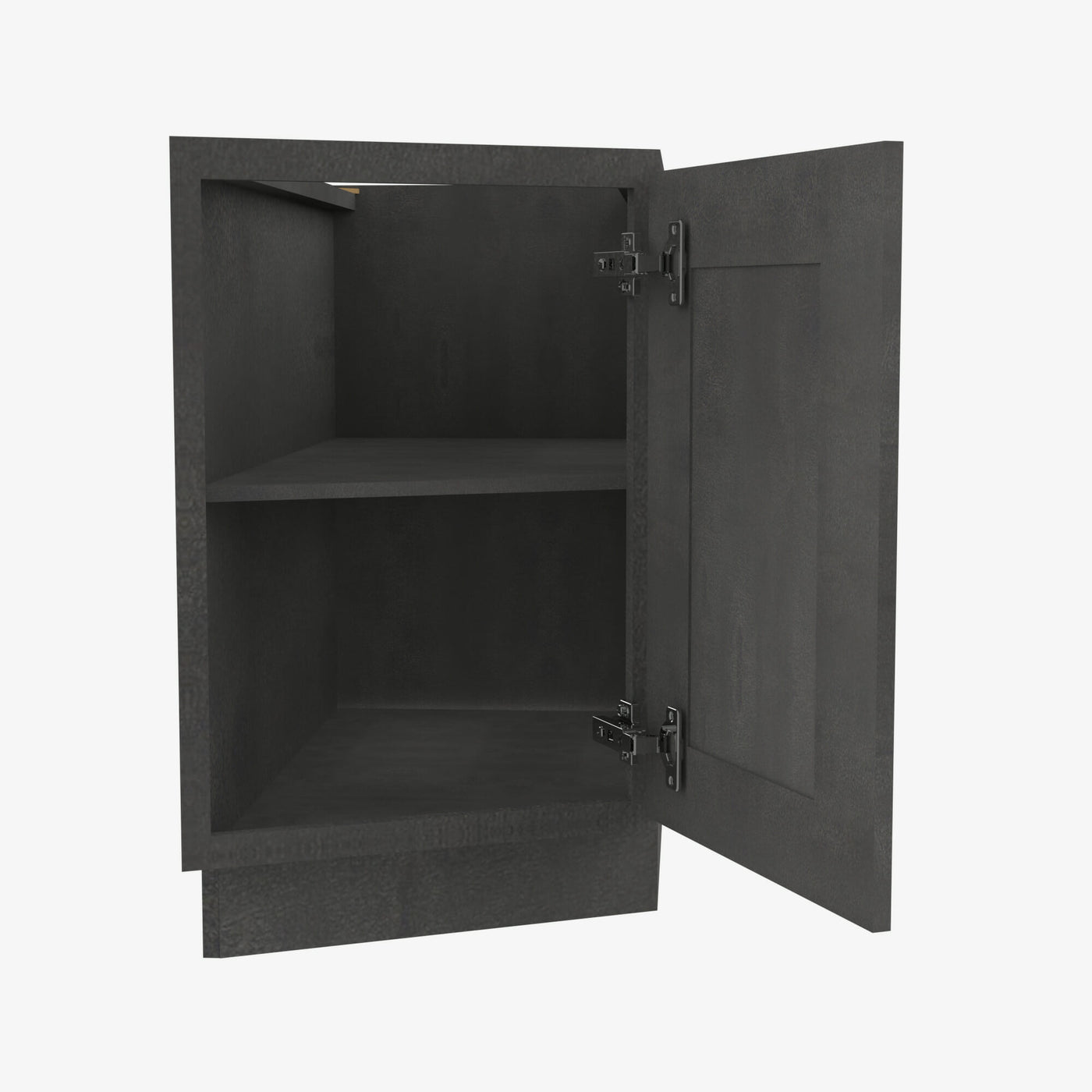 AA-BTC12L Single Door Cabinets 12 Inch Base Base Transitional Cabinet Left | Blaze Black Shaker
