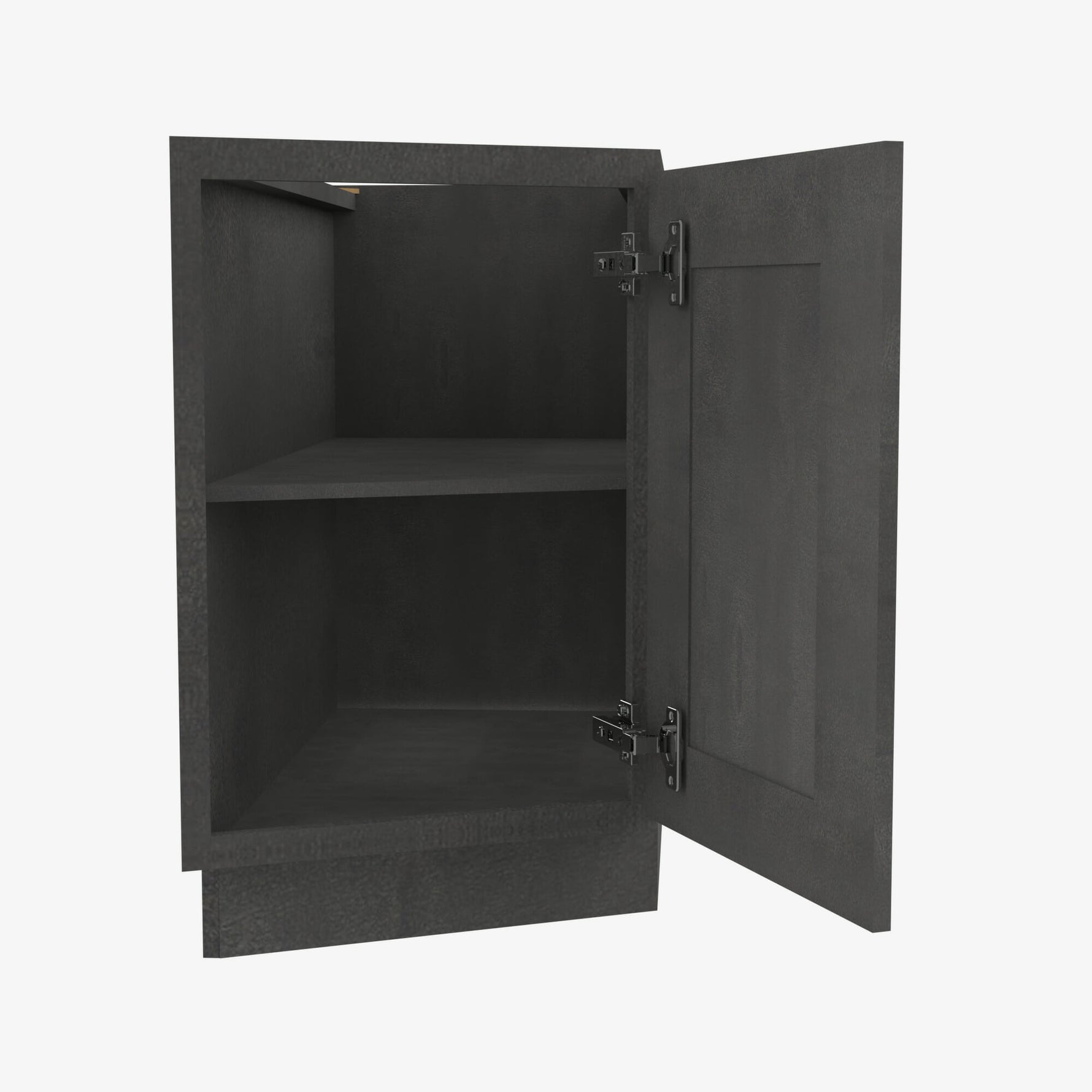AA-BTC12L Single Door Cabinets 12 Inch Base Base Transitional Cabinet Left | Blaze Black Shaker - image 2
