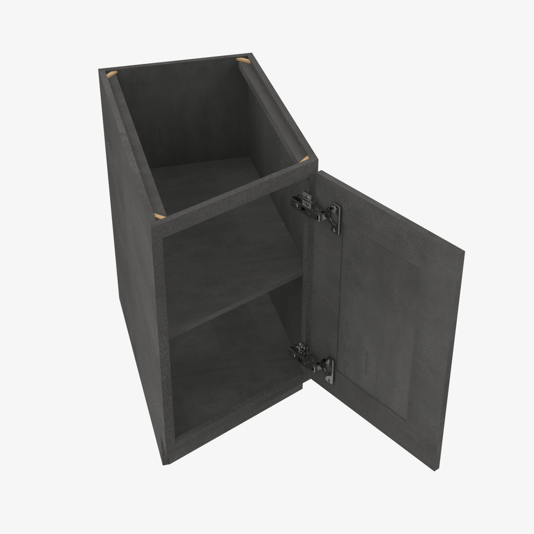 AA-BTC12L Single Door Cabinets 12 Inch Base Base Transitional Cabinet Left | Blaze Black Shaker - image 1