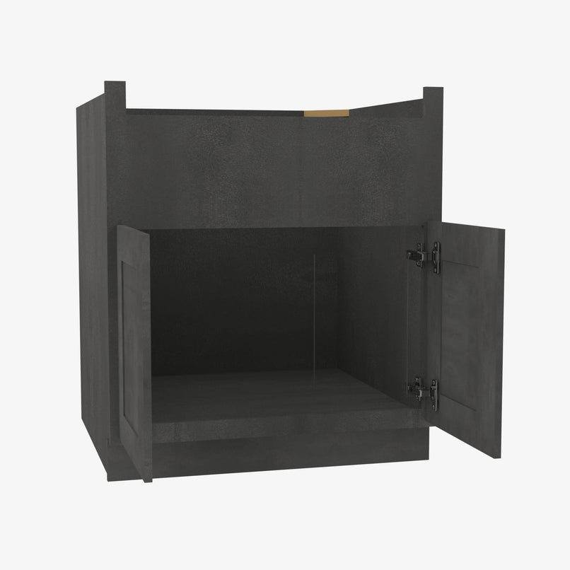 AA-FSB30B 30 Inch Farmhouse Sink Base Cabinet | Blaze Black Shaker - image 3