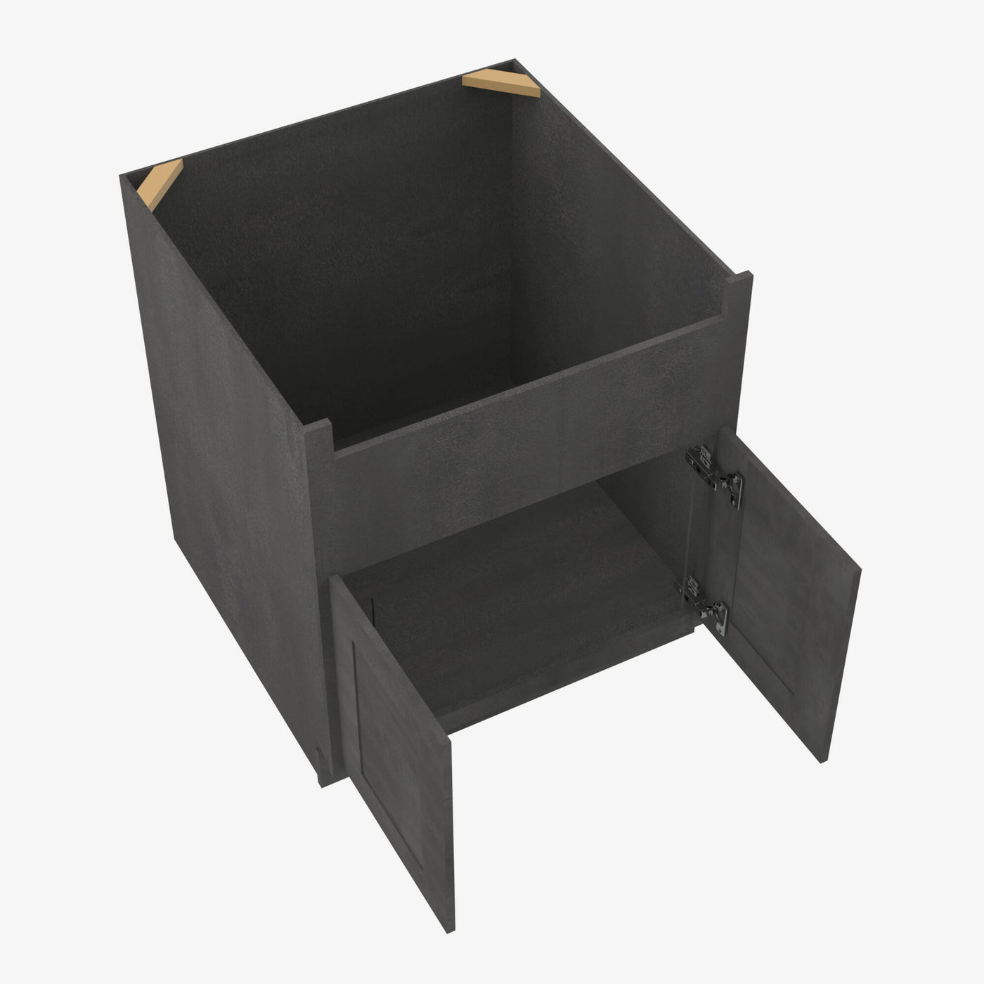 AA-FSB30B 30 Inch Farmhouse Sink Base Cabinet | Blaze Black Shaker