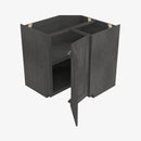 AA-LS3612S EZR3612 Single Door Cabinets 36 Inch Easy EZ Reach Lazy Susan Cabinets Base Corner Cabinet | Blaze Black Shaker - image 4