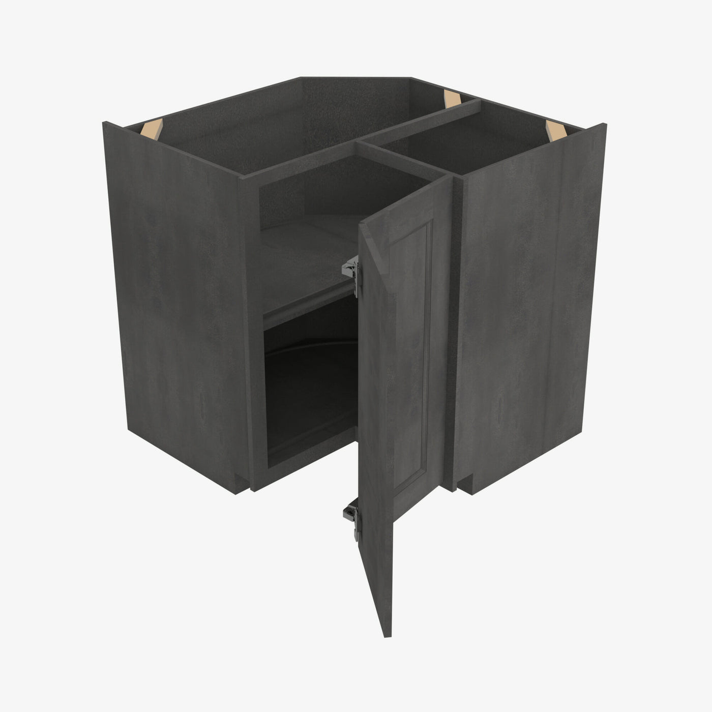 AA-LS3612 Single Door Cabinets 36 Inch Lazy Susan Cabinets Base Cabinet | Blaze Black Shaker