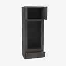 AA-OM3384B Double Door 33 Inch Tall Double Oven / Oven Microwave Cabinet | Blaze Black Shaker - image 9