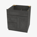 AA-S3621BDL-34-1/2 Double Door 36 Inch Sink Base Combo Vanity with Left Drawer | Blaze Black Shaker - image 4