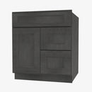 AA-S3021DR-34-1/2 Single Door Cabinets 30 Inch Combo Vanity with Right Drawer | Blaze Black Shaker - image 2
