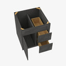 AA-S3021DR-34-1/2 Single Door Cabinets 30 Inch Combo Vanity with Right Drawer | Blaze Black Shaker - image 9