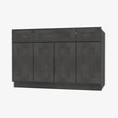 AA-S4821B12D-34-1/2 Double Door 48 Inch Sink Base Combo Vanity with Drawers | Blaze Black Shaker - image 3