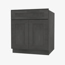 AA-SB42 Double Door 42 Inch Sink Base Cabinet | Blaze Black Shaker - image 2