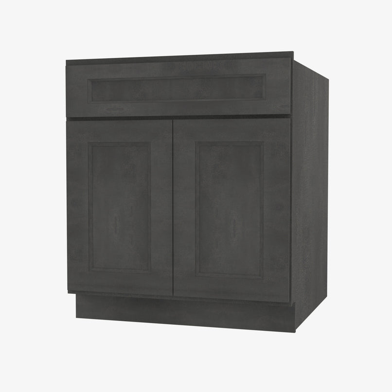AA-SB27B Double Door 27 Inch Sink Base Cabinet | Blaze Black Shaker - image 2