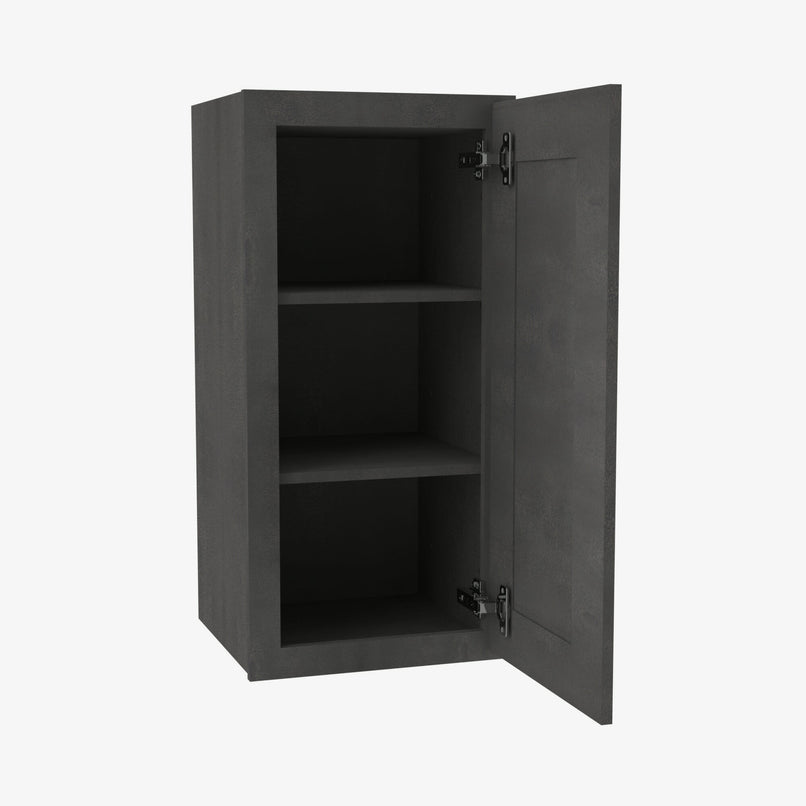AA-W1830 Single Door Cabinets 18 Inch Wall Cabinet | Blaze Black Shaker - image 2