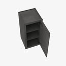 AA-W1236 Single Door Cabinets 12 Inch Wall Cabinet | Blaze Black Shaker - image 1