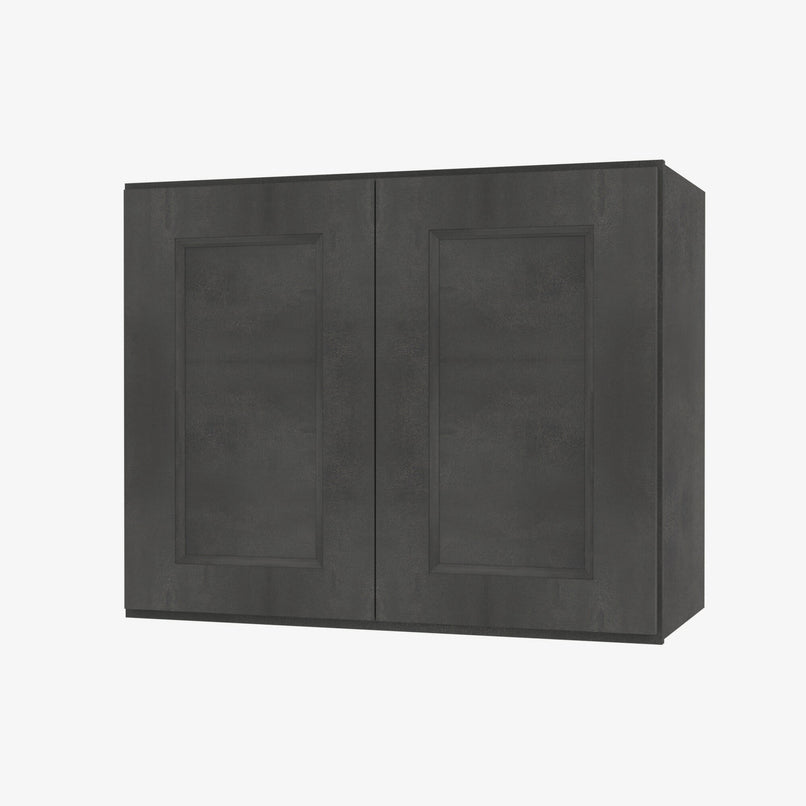 AA-W3342B Double Door 33 Inch Wall Cabinet | Blaze Black Shaker - image 2