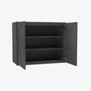 AA-W3336B Double Door 33 Inch Wall Cabinet | Blaze Black Shaker - image 3