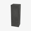 AA-W2D1848 Single Door Cabinets 18 Inch Wall Cabinet With 2 Built-In Drawers | Blaze Black Shaker - image 9